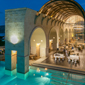 Poolside Dining at Blue Palace Resort and Spa, Greece