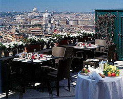 Hotel Hassler rooftop dining