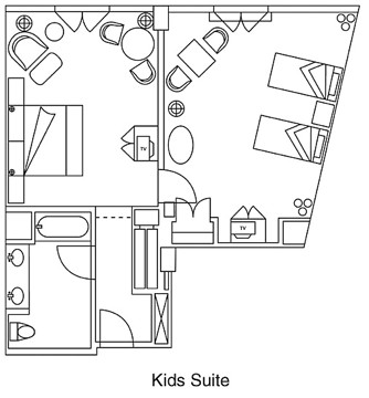 Loews Portofino Bay Kids Suite Layout