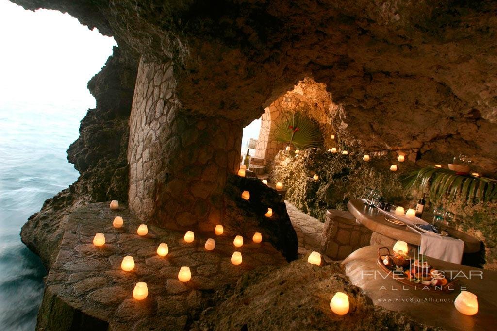 Candlelit dining at The Caves