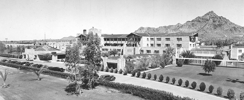 Historical photo of the Arizona Biltmore Hotel from April 1937. Historical photo of the Arizona Biltmore Hotel from April 1937.