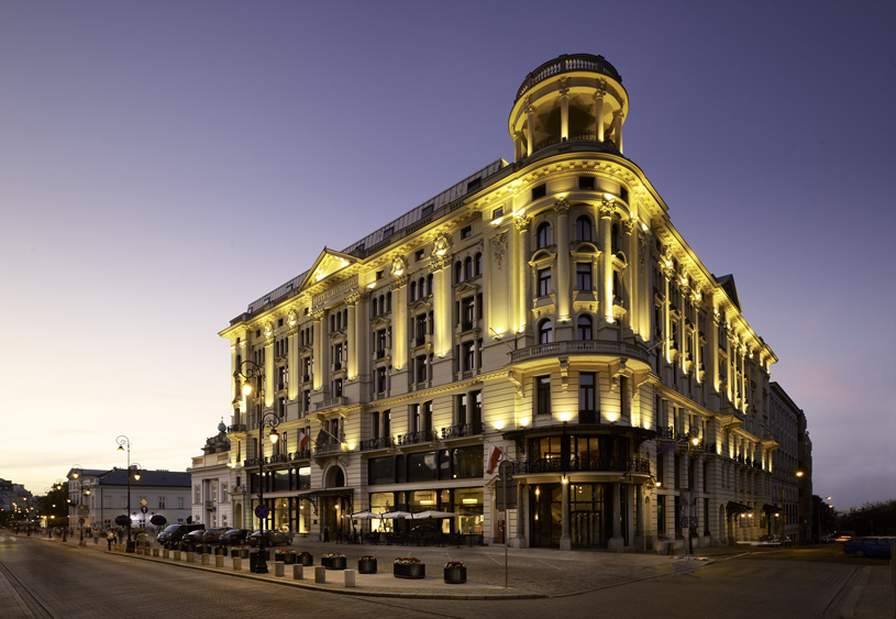 Hotel Bristol Warsaw Exterior Night