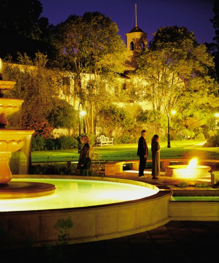 Fire pits and Facade of main building