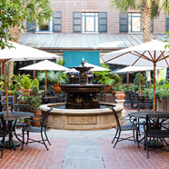 The Palmetto Cafe Courtyard at Belmond Charleston Place, Charleston, SC