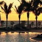 Pool at sunset