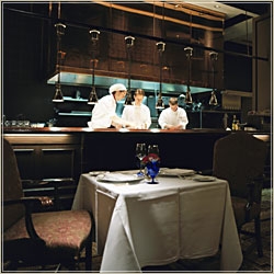 Open kitchen in The Grill