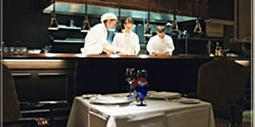 Open kitchen in The Grill