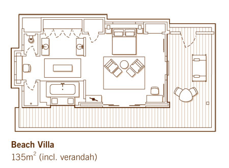One & Only Reethi Rah Beach Villa Floor Plan One & Only Reethi Rah Beach Villa Floor Plan