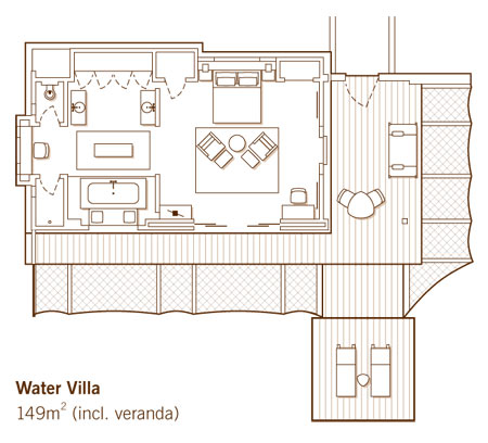 One & Only Reethi Rah Water Villa Floor Plan One & Only Reethi Rah Water Villa Floor Plan