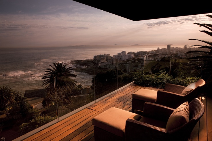From the Lilac Room in the contemporary Ellerman Villa you have sweeping views over the Atlantic Ocean and city in the distance. From the Lilac Room in the contemporary Ellerman Villa you have sweeping views over the Atlantic Ocean and city in the distance.