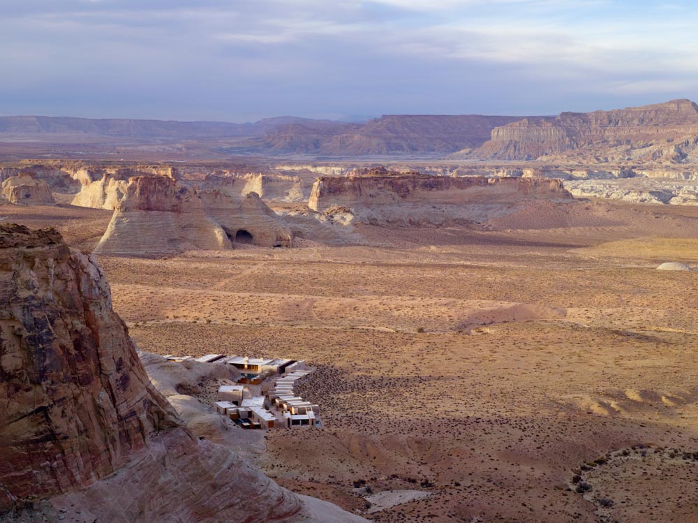 An aerial view of Amangiri in Canyon Point, Southern Utah courtesy of Amanresorts An aerial view of Amangiri in Canyon Point, Southern Utah courtesy of Amanresorts