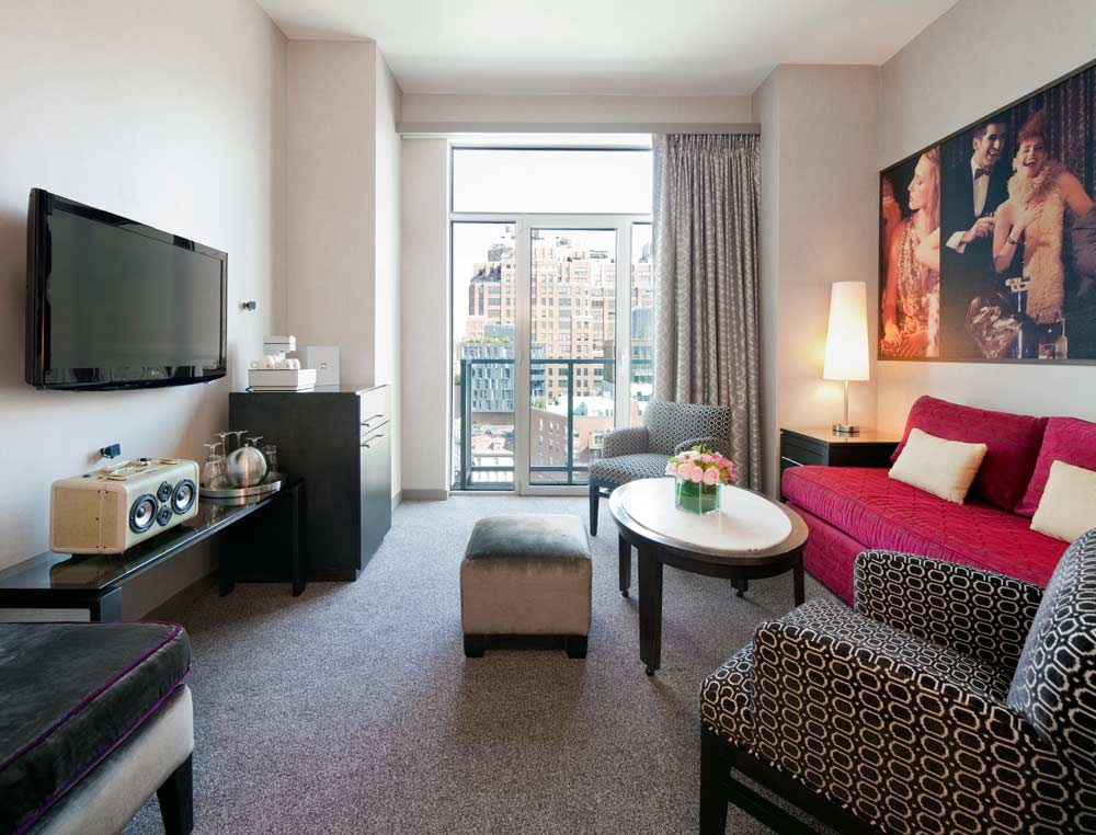 Suite Living Area of Gansevoort MeatPacking in New York City Suite Living Area of Gansevoort MeatPacking in New York City