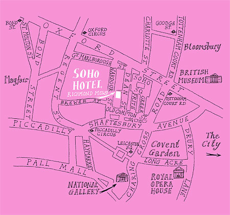 The London Soho Area Map