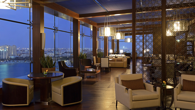Ritz Carlton Dhabi showing their club lounge Ritz Carlton Dhabi showing their club lounge