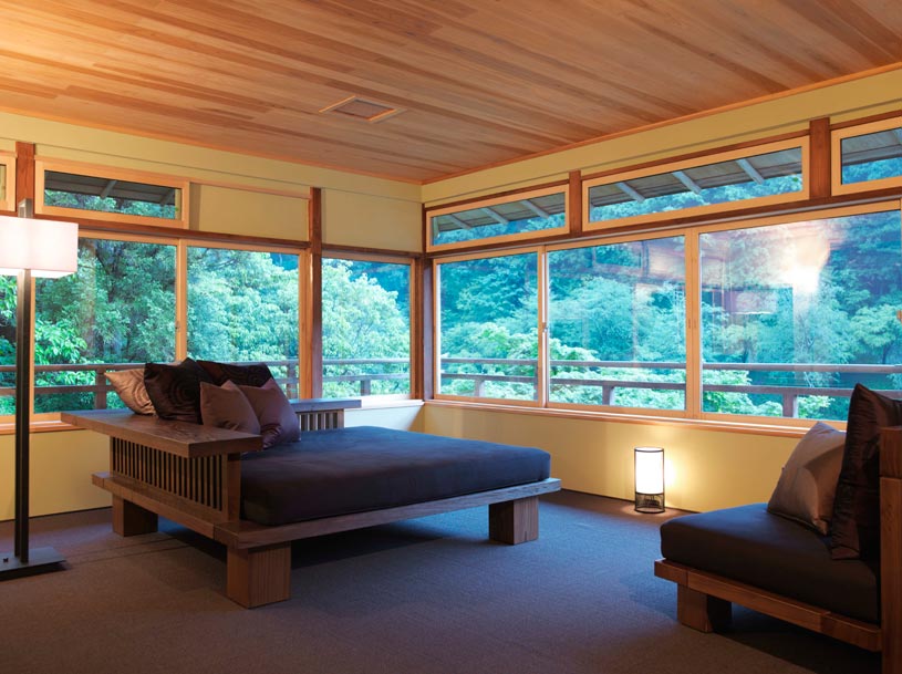 Living Room at Hoshinoya Kyoto Hotel Living Room at Hoshinoya Kyoto Hotel