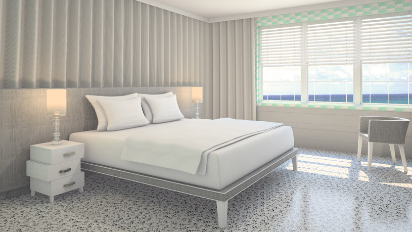 Suite Bedroom at Metropolitan Miami Beach Como Hotel Suite Bedroom at Metropolitan Miami Beach Como Hotel