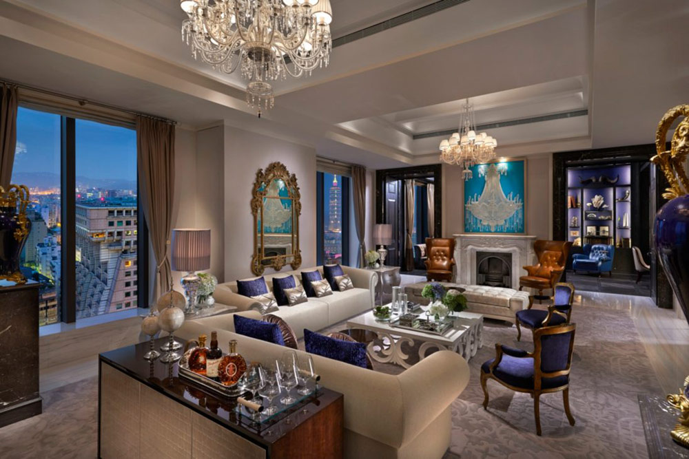 Living Area of Presidential Suite at Mandarin Oriental Taipei, Taiwan Living Area of Presidential Suite at Mandarin Oriental Taipei, Taiwan