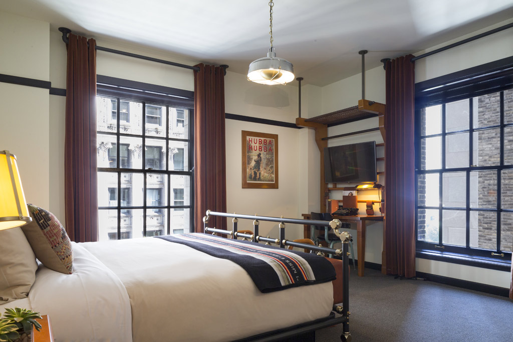 Corner King Guest Room at Chicago Athletic Association, Chicago, IL