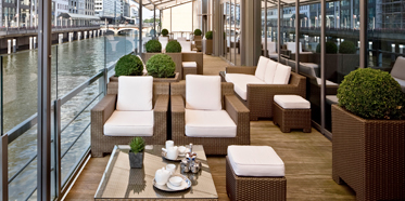 Lounge with Surrounding Water Views at Sofitel Hamburg Alter Wall, Hamburg, Germany