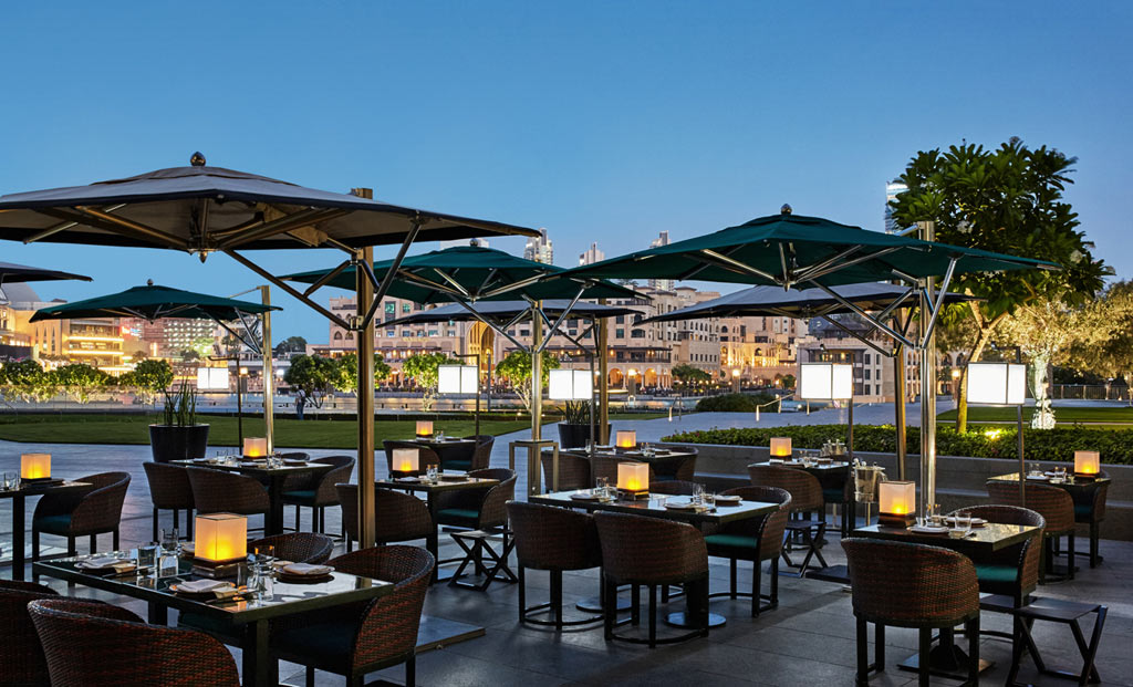 Outdoor Dine at Armani Hotel Dubai, Dubai, United Arab Emirates