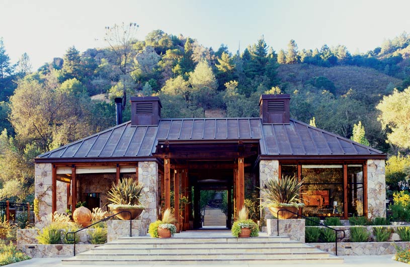 Reception area at The Calistoga Ranch Hotel