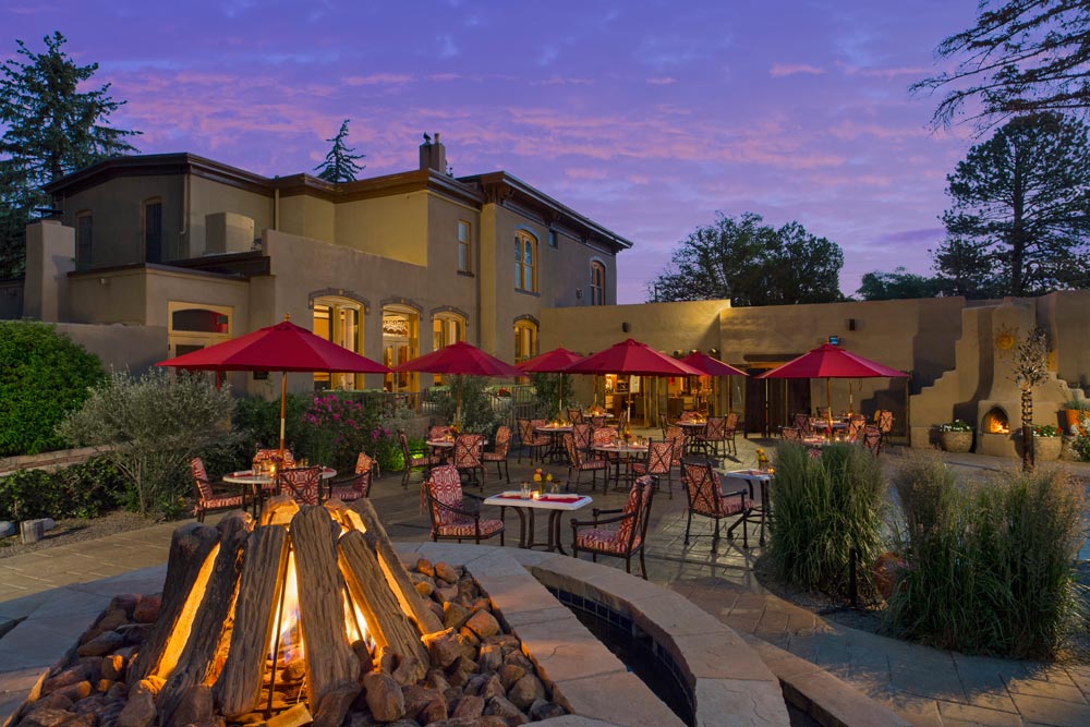 Patio Dining at La Posada De Santa Fe Resort and Spa, Santa Fe, NM