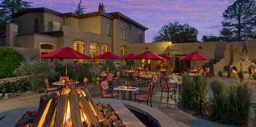 Patio Dining at La Posada De Santa Fe Resort and Spa, Santa Fe, NM