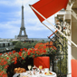 Unique View of Eifel Tower from Guest Room at the Hotel Plaza Athenee Paris