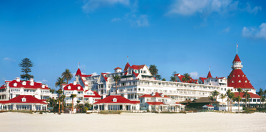 Beach Village and Hotel del Coronado, CA