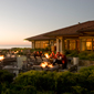 Patio fire pits at The Inn at Spanish Bay, Pebble Beach, CA