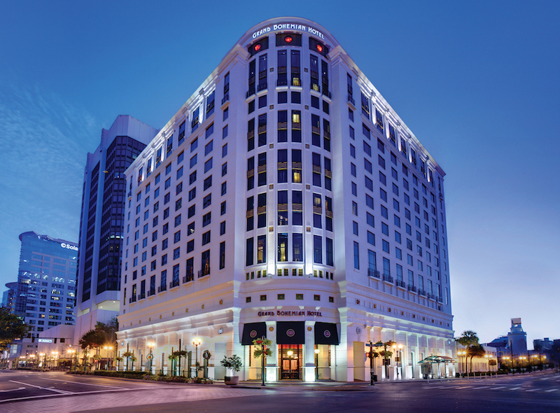 Exterior view of the Grand Bohemian Hotel Orlando.