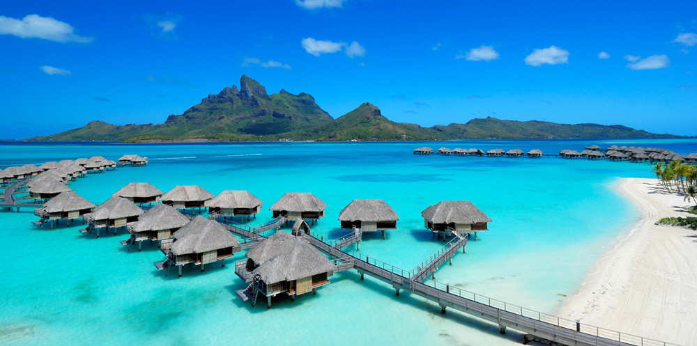 Overview of Four Seasons Resort Bora Bora, French Polynesia