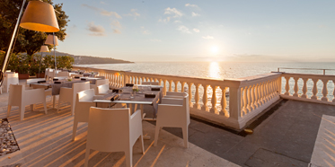 Volcano View from Grand Hotel Cocumella in SantAgnello di Sorrento, Italy