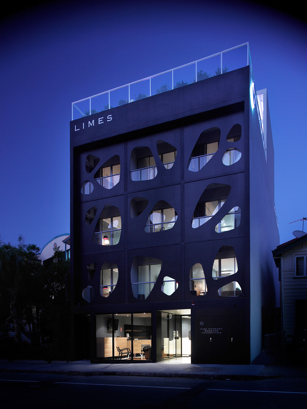 Exterior of Limes Hotel Brisbane, Australia