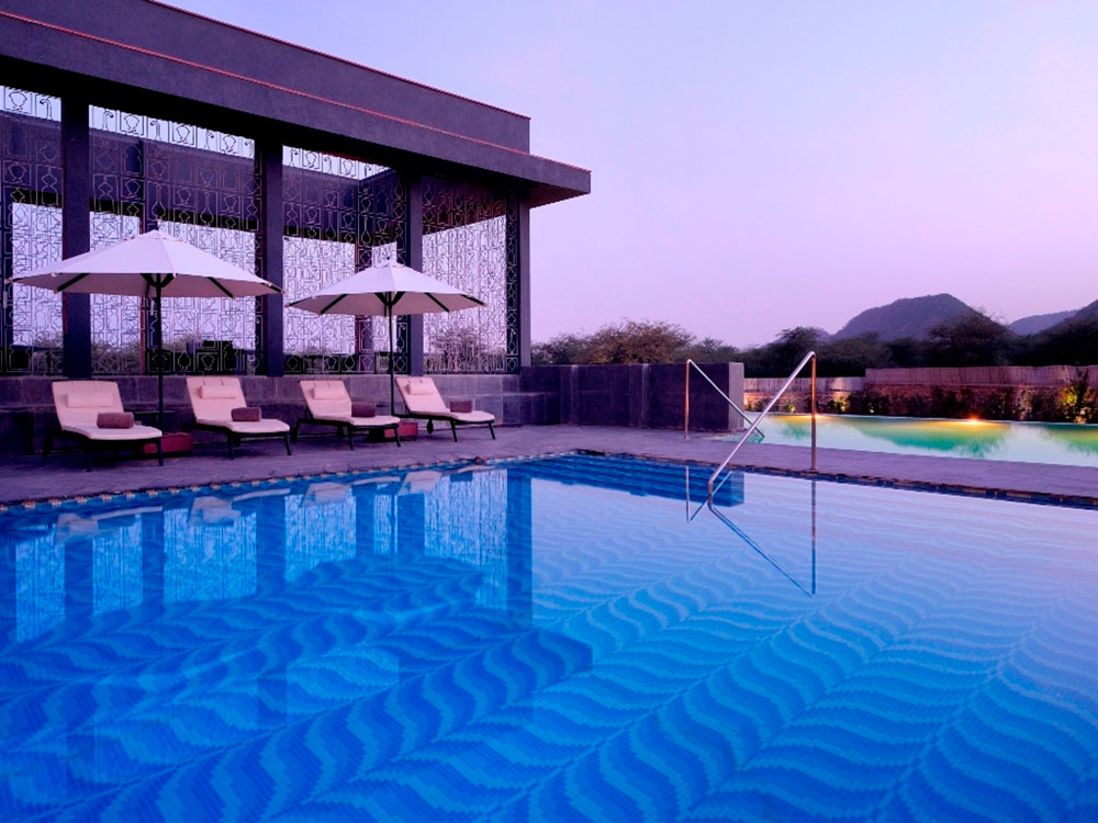 Main pool at Lebua Resort Jaipur, Rajasthan, India