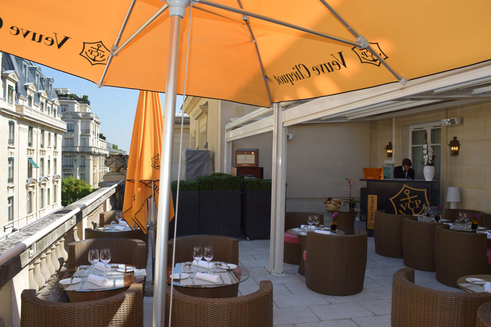 Terrace at Villa and Hotel Majestic Paris, France