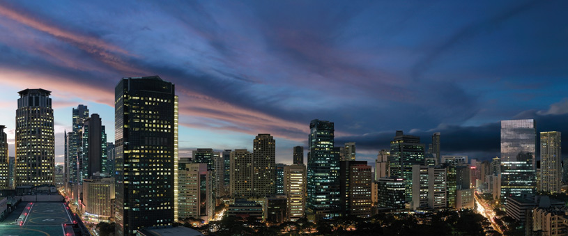 Skyline of the Fairmont Makati Hotel