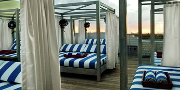 Beds on the Beach at Soho Beach House