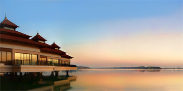 Anantara Dubai The Palm Over Water Villas at Sunset