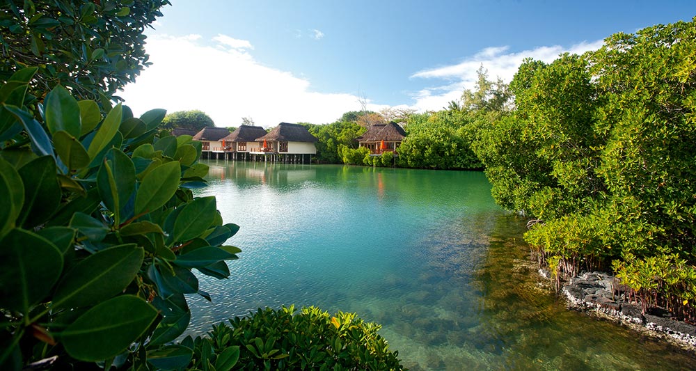 Villas on stilts at Constance Le Prince Maurice