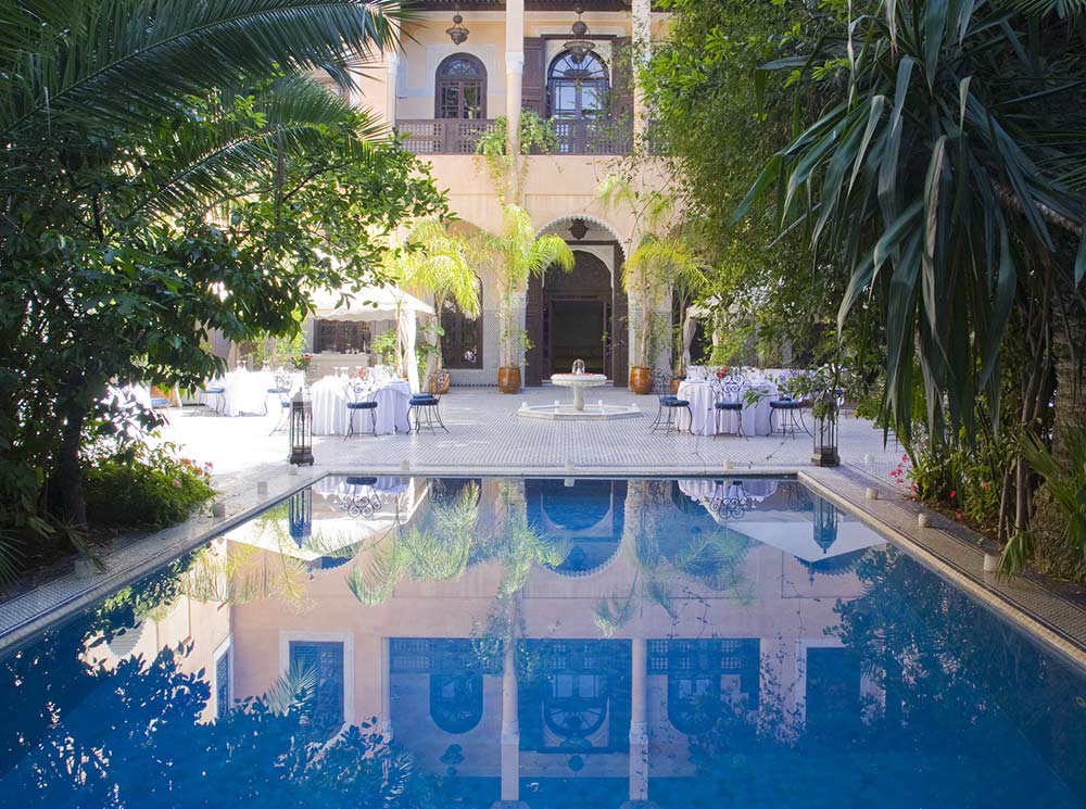 Outdoor Pool at Palais Sheherazade and Spa in Fez, Morocco