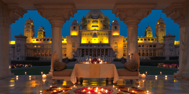 Baradari Dining at Umaid Bhawan Palace, Jodphur, India