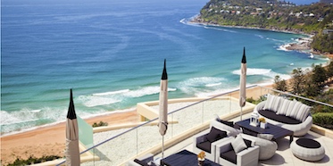 Terrace view at Jonahs Whale Beach, a beachside escape in Whale Beach, Australia