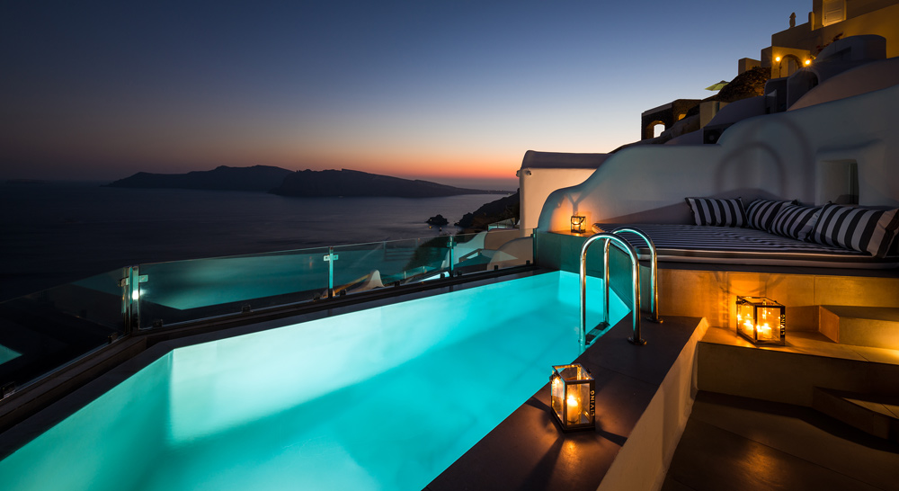 Pool at Elite Luxury Suites Santorini, Greece