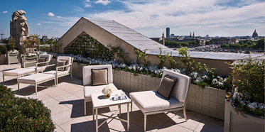 Terrace Lounge at Hotel de Crillon, Paris, France