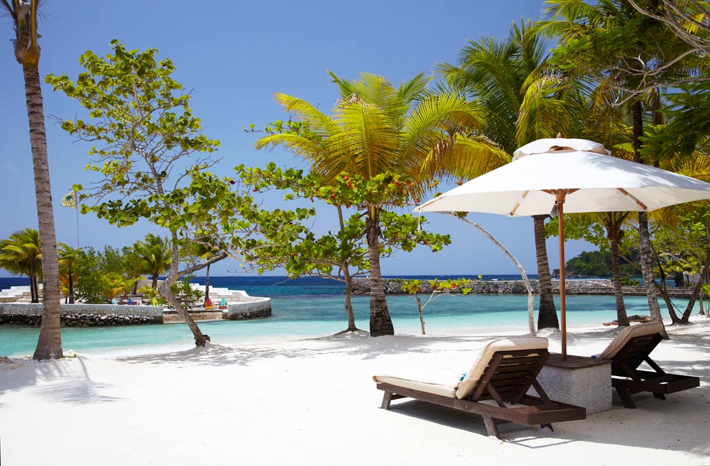 Beach at GoldenEye Hotel and Resort, St. Mary, Jamaica
