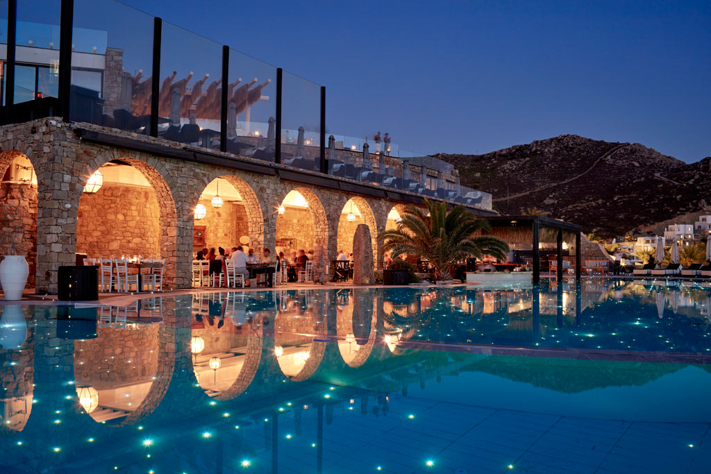 Outdoor Pool at Royal Myconian Resort and Thalasso Spa, Mykonos, Greece