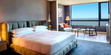 Guest room at Hyatt Centric Montevideo, Uruguay