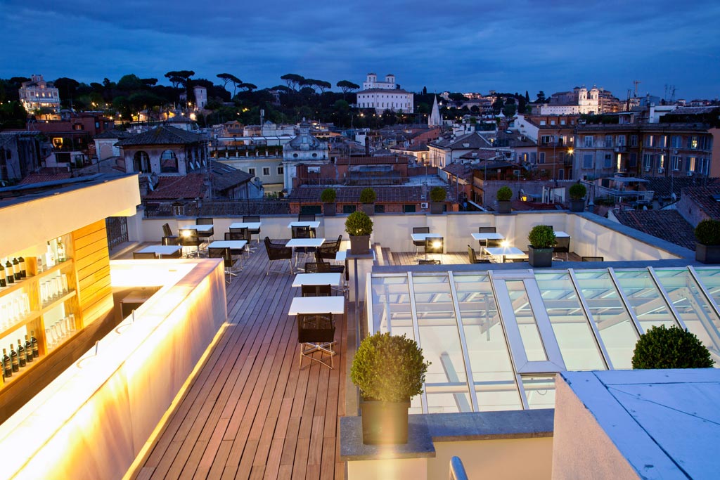 Rooftop Views from The First Roma, Rome, Italy