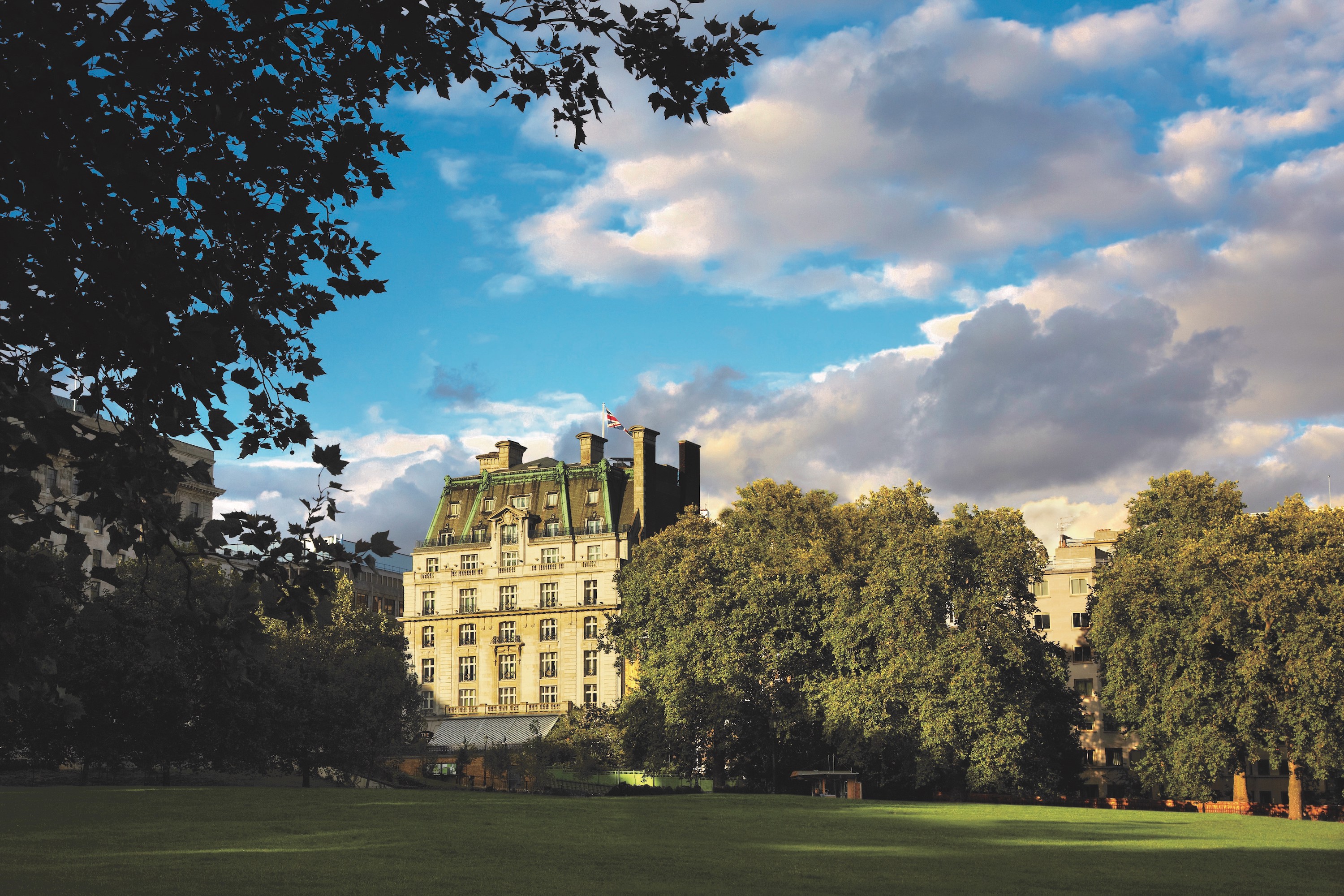 Ritz London Hotel view from Green Park